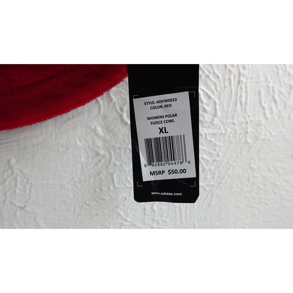 Adidas Golf Fleece Pullover Shirt Top Long Sleeve Turtleneck Red Womens XL NWT - Picture 5 of 14